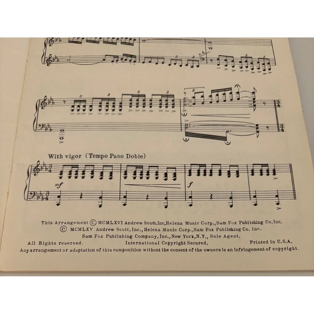 Man of‎ La Mancha Choral Sheet Music Mixed Voices S.A.T.B. Sam Fox Publishing